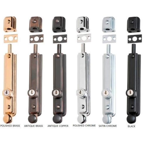 Key Lockable Surface Mounted Bolts In Various Finishes Lock And