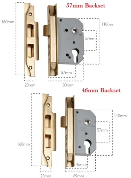 Mortice Locks for French Doors, Rebated Mortice Locks