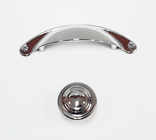 Polished Chrome Kitchen Cup Pull Handle And Cupboard Knob Lock