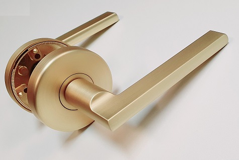 Matt Brass Finished Lever Door Handles, Available in Passage or Privacy  Sets - Lock and Handle