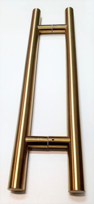 Brushed Brass Coloured Pull Handles 600mm Long x 32mm Thick