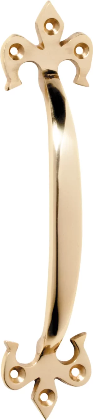 Fleur-de-Lis pull handle. Available in solid brass or iron and in 4 sizes.