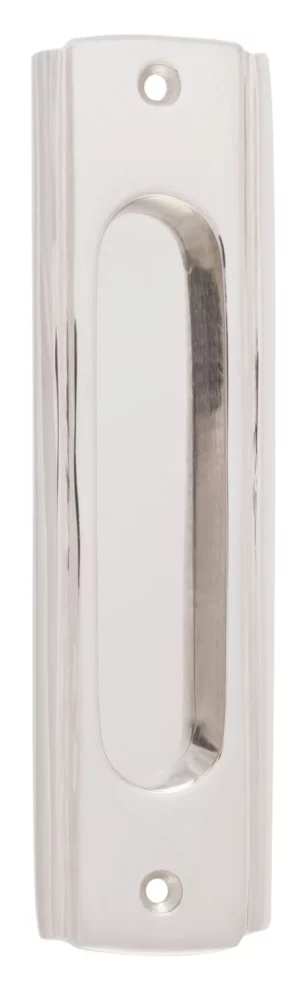 Traditional flush pull. Made from solid brass